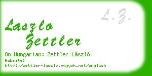 laszlo zettler business card